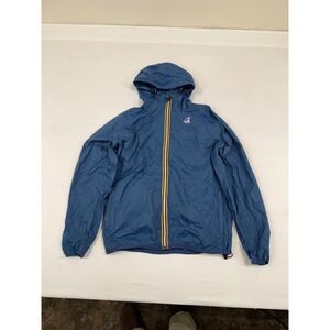 K-WAY Mens Jacket Blue Le Vrai 3.0 Claude SZ S Windbreaker Waterproof Packable